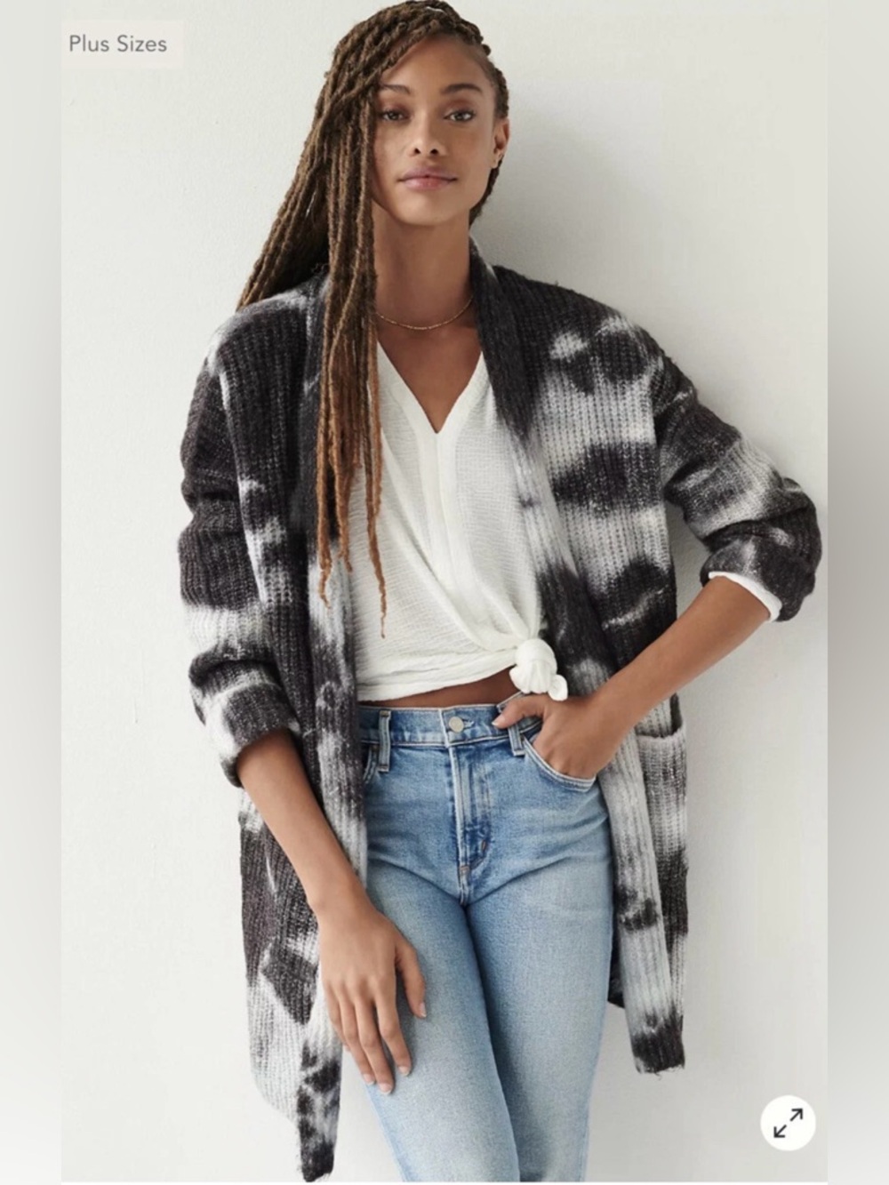 Anthropologie Avalon Tie-Dye Cardigan Sweater Size Small